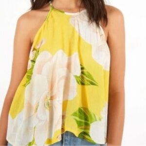 Floral Yellow Halter Top